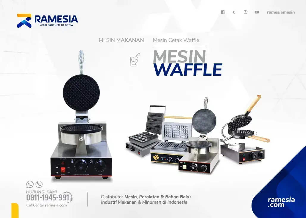 Mesin Waffle Banner mesin waffle untuk membuat kue waffle