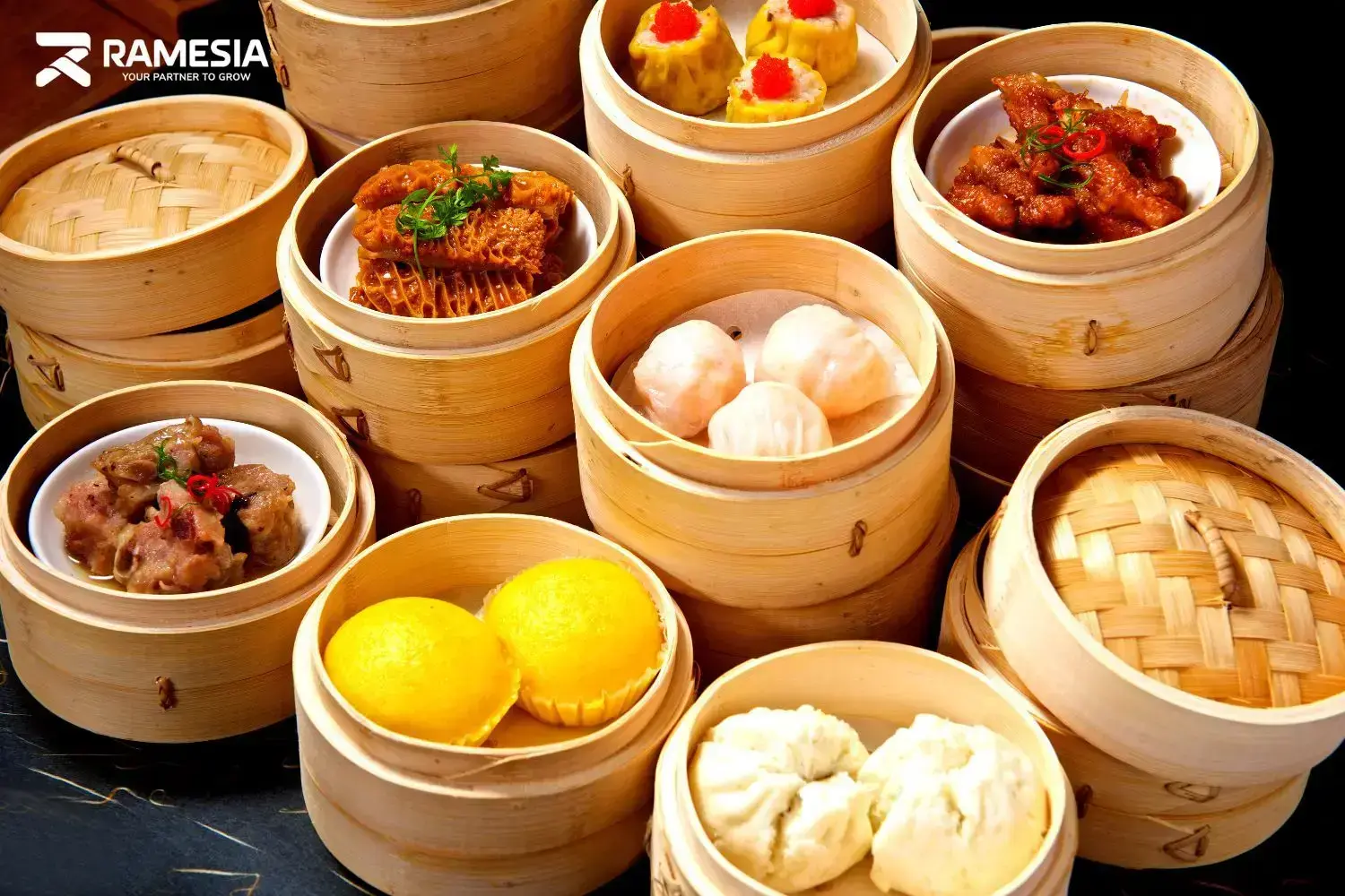 Dimsum Kukus Dimsum kukus untuk sajian usaha
