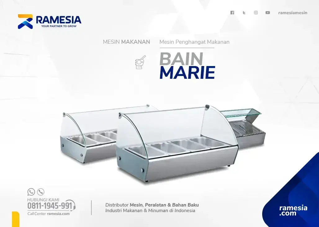 Bain marie counter untuk menjaga makanan tetap hangat