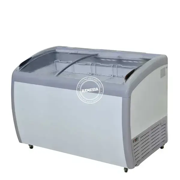 Sliding Curve Glass Freezer Sliding curve glass freezer untuk produk beku