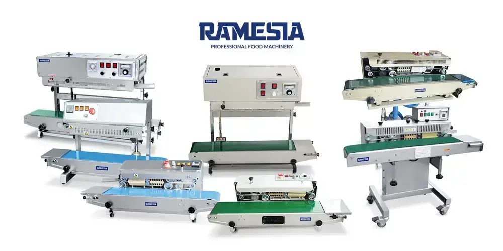 Mesin continuous sealer untuk menyegel kemasan plastik