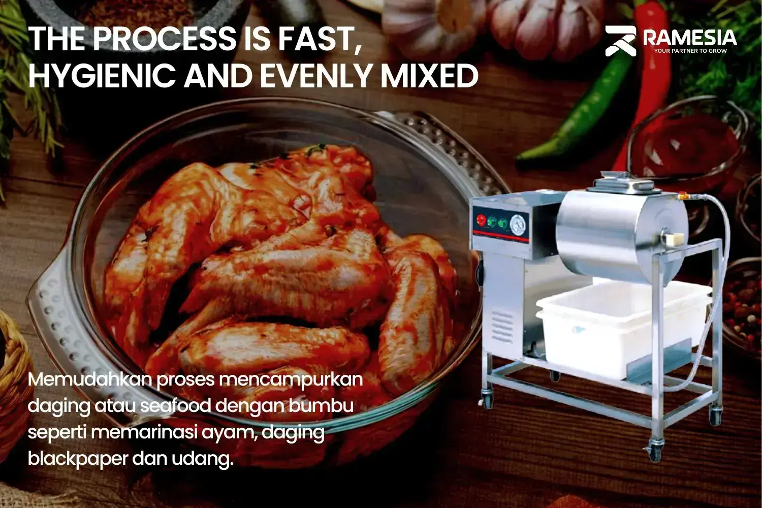 Meat Seasoning Mixer Meat seasoning mixer untuk mencampur bumbu daging