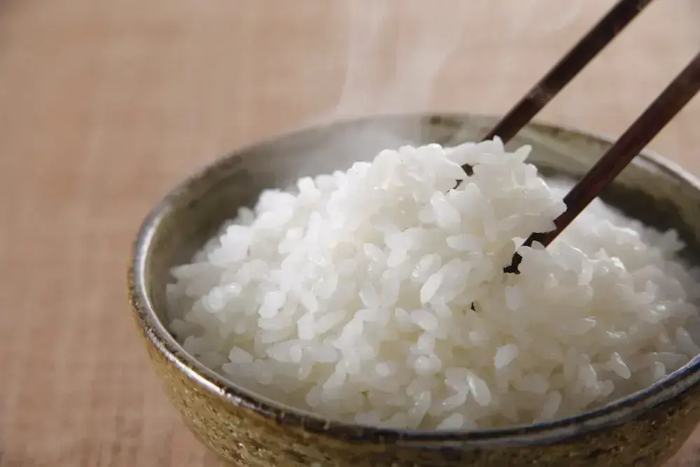 Nasi putih hasil rice cooker besar