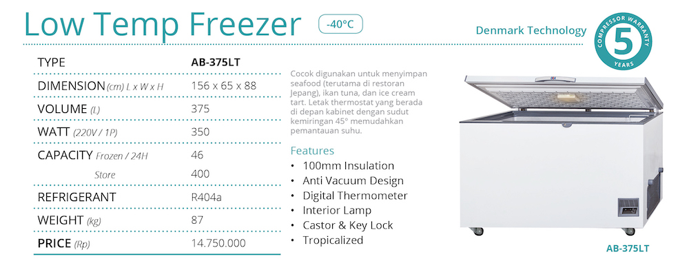 Broshur Gea Freezer Low Temprature