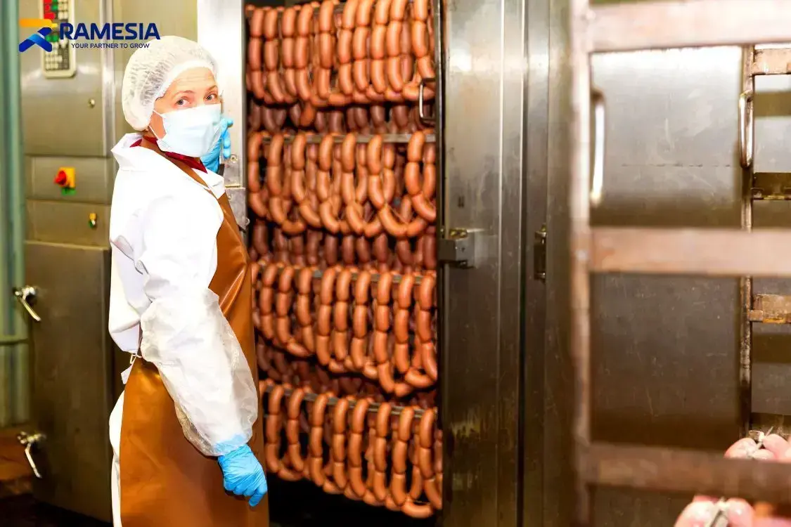 Sosis Daging Asap Sosis daging asap hasil smokehouse machine